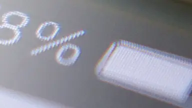 An iPhone battery display
