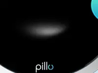 Pillo has two adorable blue eyes and dispenses your pills into a little glass.