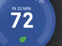 Nest thermostat in a kitchen