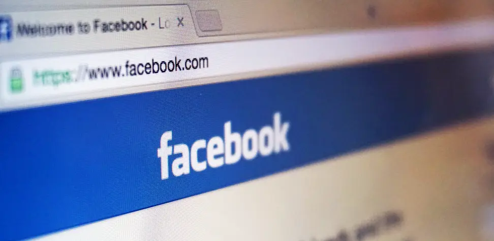 The Facebook login page
