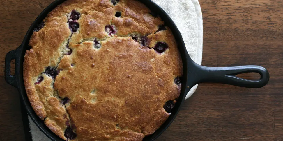 A cast-iron skillet