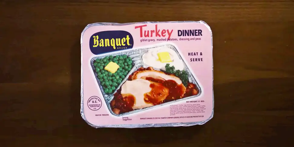 A 1950s TV dinner
