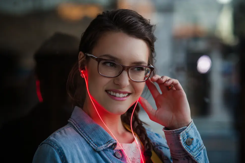 These light-up headphones pulse to the beat of your heart.