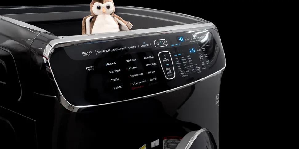 This Samsung FlexDry is a unique dryer with an additional top section for drying delicates