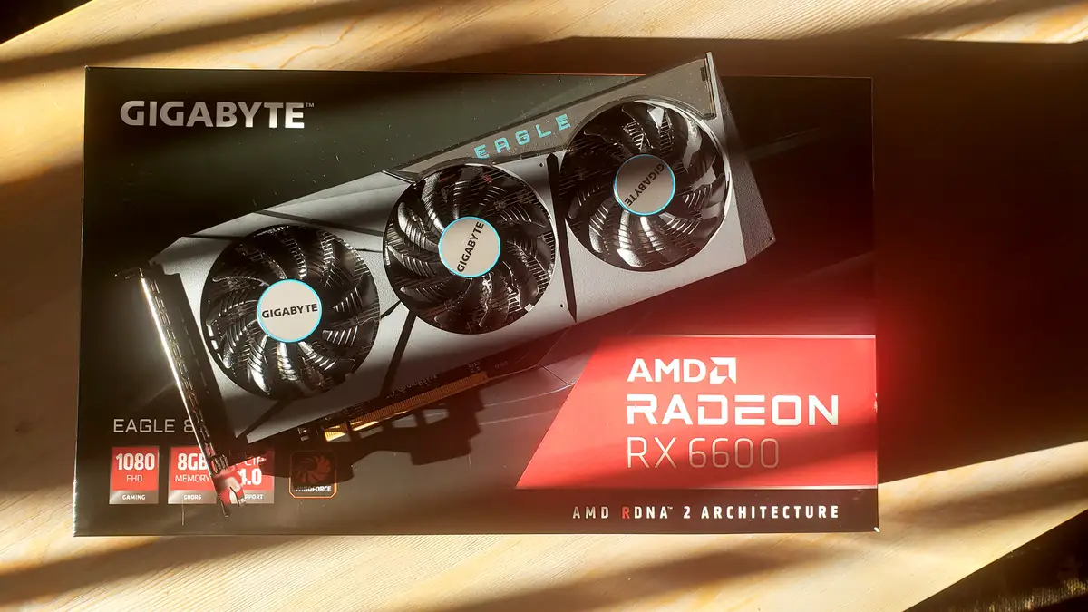 GIGABYTE Radeon RX 6600 XT EAGLE 8G Graphics Card, WINDFORCE 3X 
