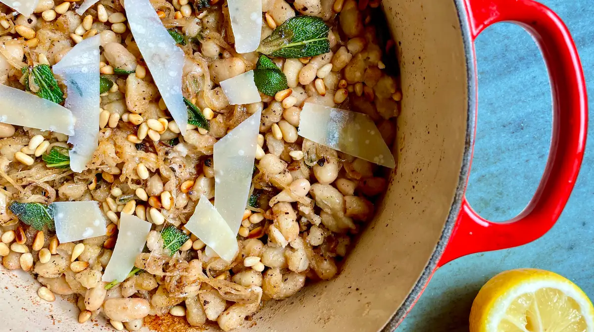 White beans with brown butter, shallot, and sage recipe - Reviewed