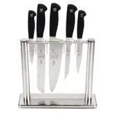 Product image of Mercer Culinary Genesis 6-Piece Forged Knife Block Set, Tempered Glass Block