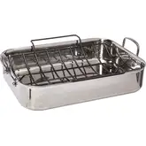 Product image of Anolon Tri-Ply 17" x 12.5" Roaster with Nonstick Rack