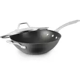 Product image of Calphalon Signature Hard-Anodized Nonstick 12-Inch Flat-Bottom Wok with Cover