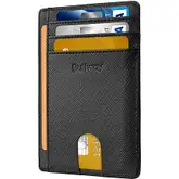Product image of Buffway Slim Minimalist Front Pocket Leather Wallet