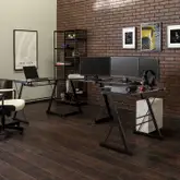 Product image of Walker Edison X Frame Command Center Gaming Desk Station