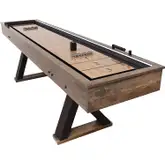 Product image of American Legend Kirkwood 9’ LED Light Up Shuffleboard Table with Bowling