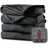 Product image of Sunbeam Cozy Feet Velvet Heated Blanket with Digital Display Controller