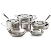 Product image of All-Clad BD005710-R D5 Stainless Steel 10-Piece Cookware Set
