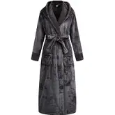 Product image of Richie House Women's Long Plush Fleece Robe with Hood