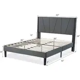 Product image of Allewie Upholstered Wingback Platform Bed