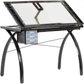 Product image of Futura Clear Glass Crafting and Drafting Table
