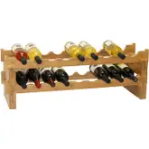 Product image of Oceanstar 18-Bottle Stackable Bamboo Wine Rack