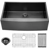 Product image of Lordear Gunmetal Black Stainless Farm Sink