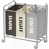 Product image of Simple Houseware Heavy Duty 3-Bag Laundry Sorter 