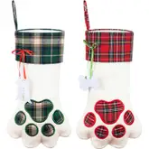 Product image of Plaid Paw Christmas Stockings for Pets
