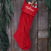 Product image of Personalized Cozy Cable Knit Christmas Stocking