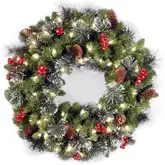 Product image of National Tree Company Pre-Lit Crestwood Spruce Wreath