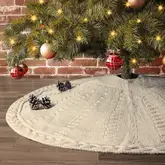 Product image of Cable Knitted Christmas Tree Skirt