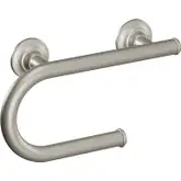 Product image of Moen LR2352DBN Brushed Nickel 8" Grab Bar With Toilet Paper Holder