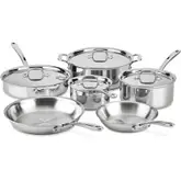 Product image of All-Clad D3 Stainless Everyday, 10 Piece Pots and Pans Cookware Set
