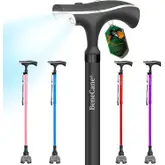 Product image of BeneCane Adjustable Walking Stick with LED Light and Panic Button