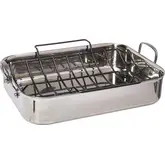 Product image of Anolon Tri-Ply 17" x 12.5" Roaster with Nonstick Rack