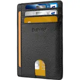 Product image of Buffway Slim Minimalist Front Pocket Leather Wallet