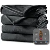 Product image of Sunbeam Cozy Feet Velvet Heated Blanket with Digital Display Controller