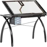 Product image of Futura Clear Glass Crafting and Drafting Table