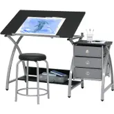 Product image of 2-Piece Comet Art Drafting Table and Drawers