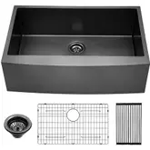 Product image of Lordear Gunmetal Black Stainless Farm Sink