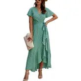 Product image of Ecowish Women’s Bohemian Wrap Maxi Dress