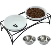 Product image of YY FOREY Ceramic and Stainless Steel Cat Bowls