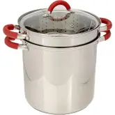 Product image of EXCELSTEEL 12 Qt Multifunction Stainless Steel Pasta Cooker 