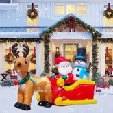 Product image of Mumtop Inflatable Santa Claus on Sleigh with Reindeer
