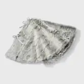Product image of Gray Faux Fur Christmas Tree Skirt