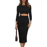 Product image of Pink Queen Bodycon Midi Sheath Dress