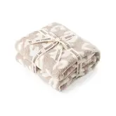 Product image of Snuggle Sac Snug Cozy Reversible Leopard Feather Yarn Knit Throw Blanket