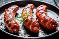 sausages in a pan
