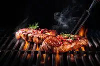 Steak on grill