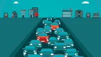 Traffic jam drawing