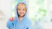 Child brushing their teeth