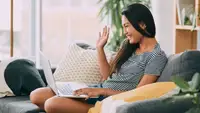 Woman on a video call
