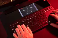 Fingers resting on a keyboard